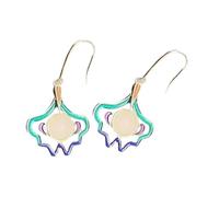 Elegant Fan Shaped Bamboos Leaf Tassels Drop Earrings Silver Plated Hook Sophisticated Alloy For Wedding Party Daily Wear Elegant Leaf Drop Earrings