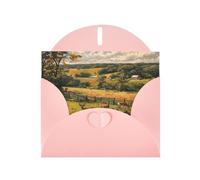 Elegant Farm With Deer Print Greeting Cards With Envelopes,Thank You,Birthdays,Christmas,Valentine