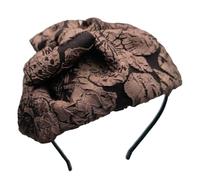 Elegant Fascinator Hat Headband Bow Textured Hair Accessories For Women Headpiece 1920s Trend Art