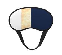 Elegant Faux Gold Navy Blue White Stripes Accent, Full Eye Covers Light Blocking Eye Masks Blackout Sleep Eye Muffs