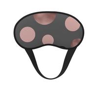 Elegant Faux Rose Gold Blush Pink Black Circles, Full Eye Covers Light Blocking Eye Masks Blackout Sleep Eye Muffs