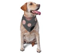 Elegant Faux Rose Gold Blush Pink Black CirclesDog Bandanas Cat Puppy Scarfs Washable Pet Handkerchief