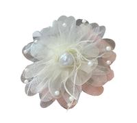 Elegant Feather Beaded Sheer Brooch Pin Wedding Party Brooch Clothes Decoration for Costume