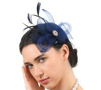 Elegant Feather Tulle Flower Charmer Hat with Flower Feather and Formal Occasion Formal Occasion Hair Accessories, フリーサイズ