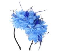 Elegant Feathered Flower Headband High Skull Hairband 20S Flapper Hairhoop For Female Teaparty Hair Shaping Accessory