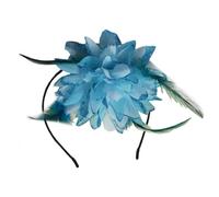 Elegant Feathered Flower Headband High Skull Hairband 20S Flapper Hairhoop For Female Teaparty Hair Shaping Accessory