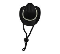 Elegant Fedoras Hat For Dog Holiday Pearls Headwear Costume Headwear Dog Cats Halloween Props For Cats Cowboy Hat Pet