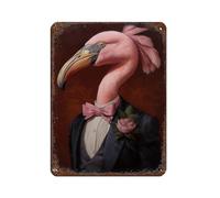 Elegant Flamingo Pink Flamingo Tin Sign Vintage Metal Pub Club Cafe Bar Home Wall Art Decoration Poster Retro 12x16inch(30x40cm)