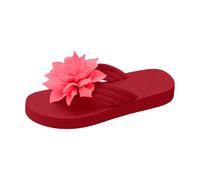Elegant flat sandals with toe separator for optimal comfort at the beach and everyday, Red Watermelon, 9 UK