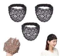 Elegant Floral Beaded Wide Headbands for Women, 3PCS Set Boho-Chic Crystal & Pearl Embellished Wide Headbands, 2025 New Lace Elastic Headband Hair for Weddings, Vacations & Daily Styling(Style O)