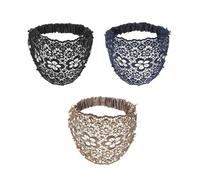 Elegant Floral Beaded Wide Headbands, Plum Blossom Hollow Beaded Wide Headband, Boho Pearl Lace Headband, Fashionable Hair Accessories, Boho Bandana for Yoga/Training/Running/Party (A, 1)