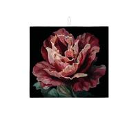 Elegant Floral Dish Drying Mats For Kitchen Counter, Vintage Rose Absorbent Dish Drainer Rack Mat, Autumn Microfiber Drying Pad For Kitchen Counter Coffee Bar Protector 16x18 Inch