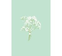 Elegant Floral Grid Notebook | 90 Pages | B5 Size | White Flower Cover | Lightweight | Durable & Versatile