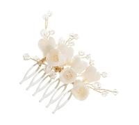 Elegant Floral Hair Comb Versatile Wedding Hair Accessory for Brides Sophisticated Side Comb for Various Wedding Themes for Modern and Traditional Styles