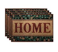 Elegant Floral Home Placemats, Dark Green Botanical Table Mats for Dining, Non-Slip Washable Indoor Outdoor Decorative Place mats Set of 4