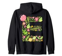 Elegant Floral Letter E Monogram Initial Alphabet Design Zip Hoodie
