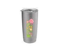 Elegant Floral Letter I Monogram Initial Alphabet Design Stainless Steel Insulated Tumbler