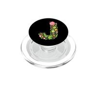 Elegant Floral Letter J Monogram Initial Alphabet Design PopSockets PopGrip for MagSafe