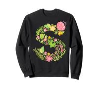 Elegant Floral Letter S Monogram Initial Alphabet Design Sweatshirt
