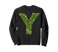 Elegant Floral Letter Y Monogram Initial Alphabet Design Sweatshirt