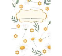 Elegant Floral Lined Notebook - 140 Pages | White & Grey Illustrative Border Journal for Writing, Notes, and Daily Reflections