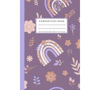 Elegant Floral Rainbow Composition Notebook - 120 Pages