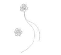 Elegant Floral Rhinestones Jewelry Sophisticated Ear Accessories Sparkling Crystal Design For Party Daily Wear Sparkling Rhinestones Dangle Earrings