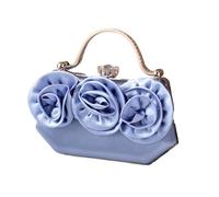 Elegant Floral Rhinestones Satins Clutches Evening Bag For Wedding Formal Event Women Crossbody Chain Handbag Purse Formal Event Bag