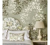 Elegant Floral Stencil Classic Silhouette of Flowers and Vines 30cmx64cm Large Reusable Template for Painting on Walls and Furniture Botanical Wall Bedroom Art Decor