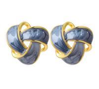 Elegant Floral Stud Earrings With Blue Flower Design, Silver-Plated Korean Style Drop Earrings For Women, Fashion Jewelry For Weddings, Anniversaries, And Daily Use, Metal, no gemstone