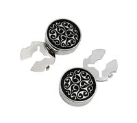 Elegant Florals Designs Cufflinks Crafted From Copper and Decorated with Crystals Stylish Men Jewelry Divisions