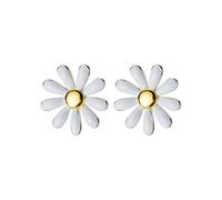 Elegant Flower Daisy Jewelry For Women Fashion 925 Sterling Silver Enamel Simple Stud Earrings Female
