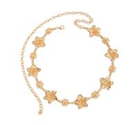 Elegant Flower Designs Waist Chain Stylish Iron Materials Adjustable Body Chain For Outfits Special Occasions Floral Belt Accessory