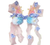 Elegant Flower Hair Clip For Han Costume Chinese Side Clip Barrettes For Women SideBangs Hair Costume Headwear For Halloween