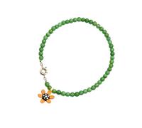Elegant Flower Necklace Handcraft From Sturdy Stone Glass With Adjustable Length For Fashionable Women Outfits Women's Fashion Accessory
