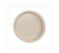 Elegant Flower Plates for Tea Party Decorations, Large Planter Saucers Drip Tray, Round Synthetic Resin Plant Pallet for Indoors Outdoors , Perfect for Garden Party, Bridal Shower & Spring(Beige,M)