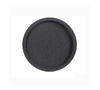 Elegant Flower Plates for Tea Party Decorations, Large Planter Saucers Drip Tray, Round Synthetic Resin Plant Pallet for Indoors Outdoors , Perfect for Garden Party, Bridal Shower & Home D(Black,L)