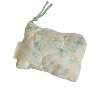 Elegant Flower Print Cosmetic Pouches Compact Cotton Storage Bag Makeup Bag for Lipstick and Essential Travel Pouches