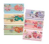 Elegant Flower & Ribbon Decorated Greeting Card Envelopes - 6 Pack Set, 6-pack gift cards for birthdays, weddings, celebrations, New Years, and thank yous