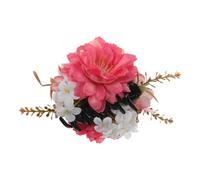 Elegant Flower Rose Hair Claw Clips Women Medium Back Clip | Polyester Fabric, Realistic Bloom Design, Resistant to Deformation, Special Events and Casual Day
