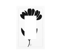 Elegant Flower Simple Lines Light Switch Wall Plate Faceplate Cover Single Rocker 1 Gang Decorator Outlet Receptacle Covers for Home Kitchen Room Bathroom Decor
