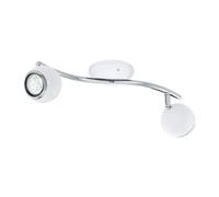Elegant Flush Spot Ceiling Light With White Chrome Finish And Gu10 Bulbs