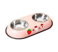 Elegant For Bowl Food Dish Set Treat Water Dispenser Stainless Steel 2 In 1 Food Water Bowls Anti-Split Double Bowl