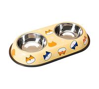 Elegant For Bowl Food Dish Set Treat Water Dispenser Stainless Steel 2 In 1 Food Water Bowls Anti-Split Double Bowl