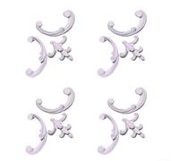 Elegant For French Corner Molding Set For Wall Decor With Fleur De Lis Design In White Plaster Moldings For Interior Trim And Accent Panels(10cm)