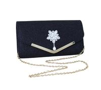 Elegant Formal - Formal Bag, Elegant Party Purse | Satin Handbag With Chain Strap Closure For Wedding Cocktail Prom And Dinner Events Use, Stylish Purse For Night Out And Celebration, Black, Refer to