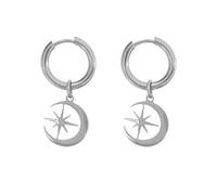 Elegant Four Pointed Star Earrings Unique Four Pointed Star Dangle Earrings Ear Hook Charm For Fashion Enthusiasts Portable
