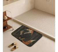 Elegant Fox Lady Bath Mat Rug - Super Soft Absorbent Bathroom Rugs Non-Slip Quick Dry Washable Bathroom Floor Mat for Shower Tub, Coral Velvet Kitchen & Entryway Rugs 19.7"x31.5"