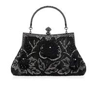 Elegant Frame Women Formal Beaded Evening Purses and Handbags Bridal Sequins Coin Purse for Women