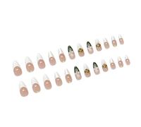 Elegant French Styles Almond Press On Nails With Floral Designs Stick On Nails For A Sweet And Stylish Look Easy Wear Nail